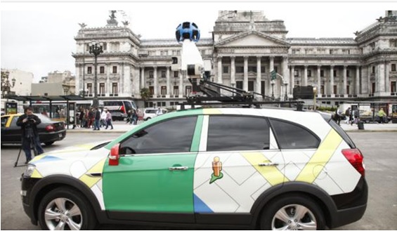 Noticias de prensa sobre la implementación desde el año 2014 del servicio de Street View de Google Maps en el Ecuador
